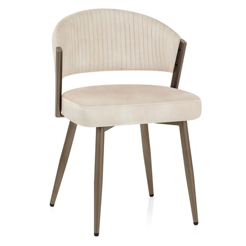 Lusso Dining Chair Cream Velvet