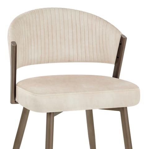 Lusso Dining Chair Cream Velvet