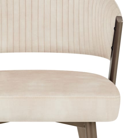 Lusso Dining Chair Cream Velvet