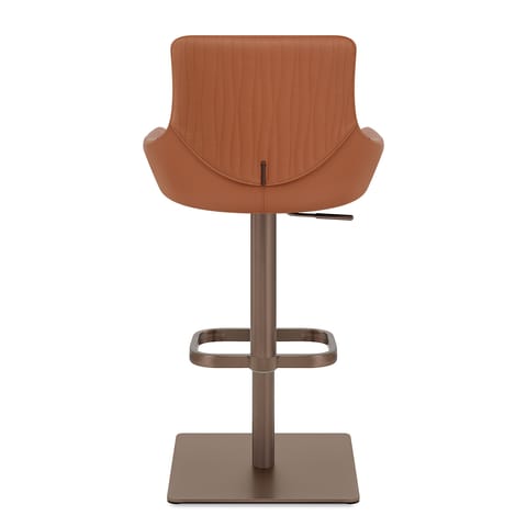 Olivia Bronze Bar Stool Tan