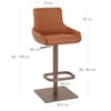 Olivia Bronze Bar Stool Tan