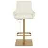 Olivia Gold Bar Stool Ivory