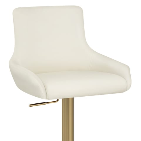 Olivia Gold Bar Stool Ivory