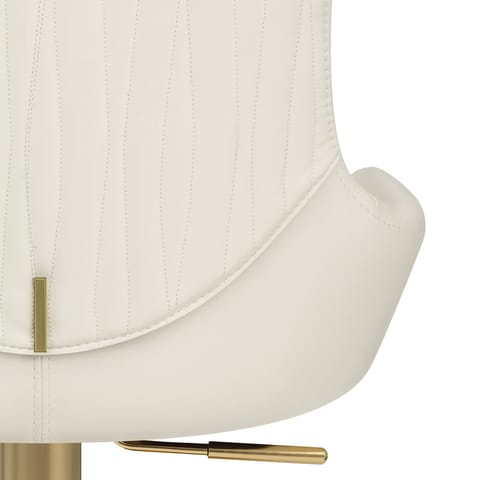 Olivia Gold Bar Stool Ivory