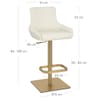 Olivia Gold Bar Stool Ivory