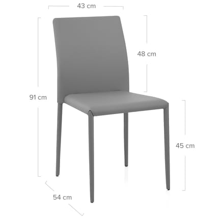 Joshua Dining Chair Grey Dimensions