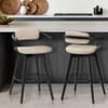 Electra Bar Stool Beige Fabric