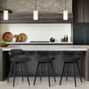 Electra Real Leather Stool Black