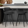 Electra Real Leather Stool Black