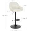 Sol Real Leather Bar Stool Cream