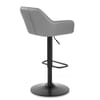 Sol Real Leather Bar Stool Grey