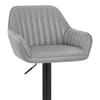 Sol Real Leather Bar Stool Grey