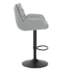 Madrid Real Leather Gas Lift Stool Grey