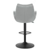 Madrid Real Leather Gas Lift Stool Grey