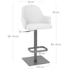 Antonia Graphite Stool White