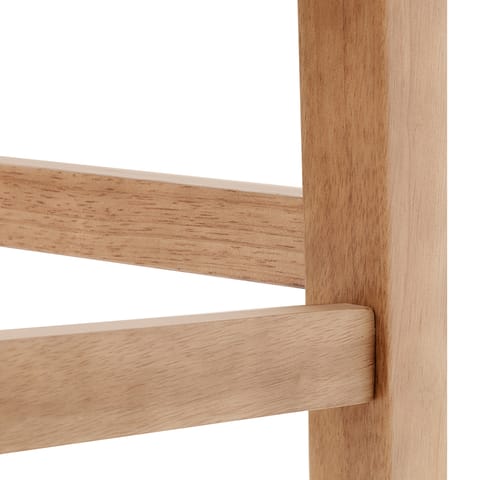 Cornell Oak Bar Stool Light Grey Fabric
