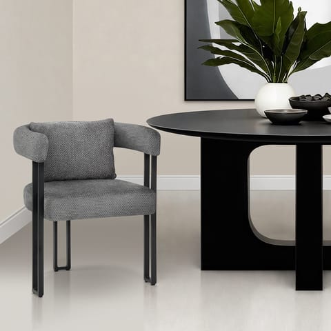 Gigi Chair & Cushion Grey Fabric
