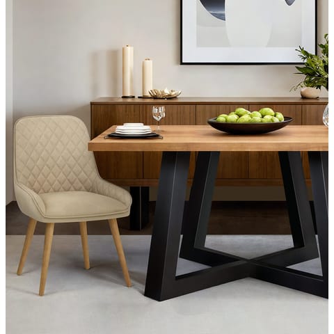Azure Oak Dining Chair Beige