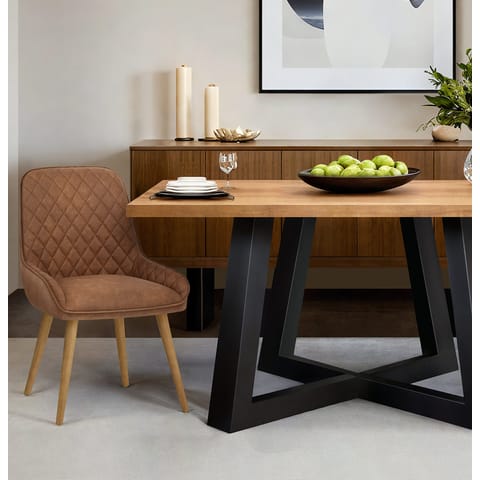 Azure Oak Dining Chair Tan