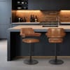 Scout Real Leather Stool Brown