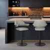 Scout Real Leather Stool Light Grey