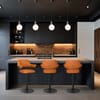 Scout Real Leather Stool Orange