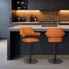 Scout Real Leather Stool Orange