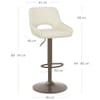 Paris Bar Stool Antique Cream