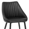 Strata Dining Chair Black Real Leather