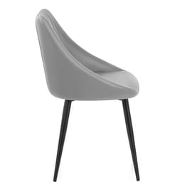Strata Dining Chair Grey Real Leather