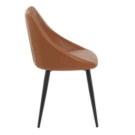 Strata Dining Chair Brown Real Leather