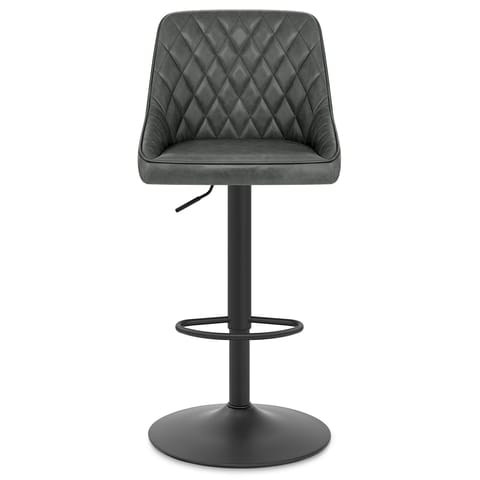 Melbourne Real Leather Stool Antique Slate