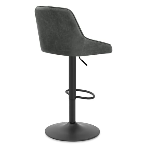 Melbourne Real Leather Stool Antique Slate