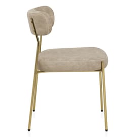 Diana Gold Chair Beige