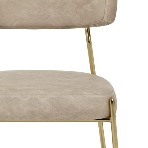 Diana Gold Chair Beige