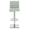 Lush Real Leather Chrome Stool Green