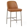 Cruz Real Leather Stool Antique Brown