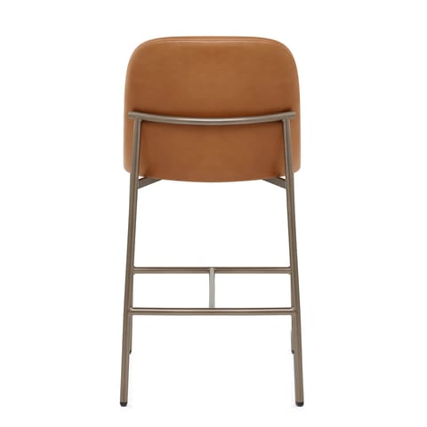 Cruz Real Leather Stool Antique Brown