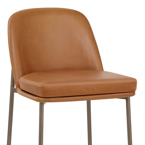 Cruz Real Leather Stool Antique Brown