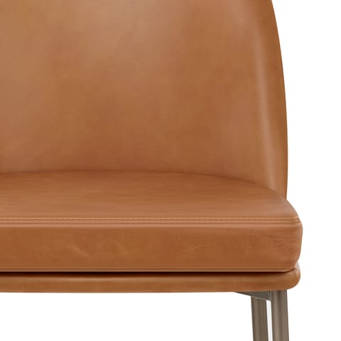 Cruz Real Leather Stool Antique Brown