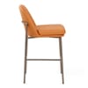 Cruz Real Leather Stool Orange