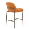 Cruz Real Leather Stool Orange