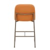 Cruz Real Leather Stool Orange