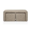 Buddy Ottoman Bench Set Beige