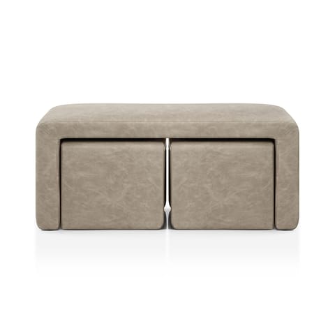 Buddy Ottoman Bench Set Beige
