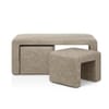 Buddy Ottoman Bench Set Beige