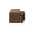 Buddy Ottoman Bench Set Brown
