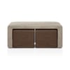 Buddy Brown Ottoman & Beige Bench Set