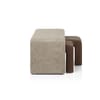 Buddy Brown Ottoman & Beige Bench Set