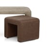 Buddy Brown Ottoman & Beige Bench Set